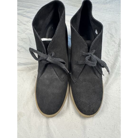 J Crew Chukka Boots Mens 7 Black Suede Lace Up Casual Desert Shoes main image 6